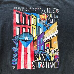 Fiestas de la Calle San Sebastian 2017 Puerto Rico Mens Size XLarge Tshirt